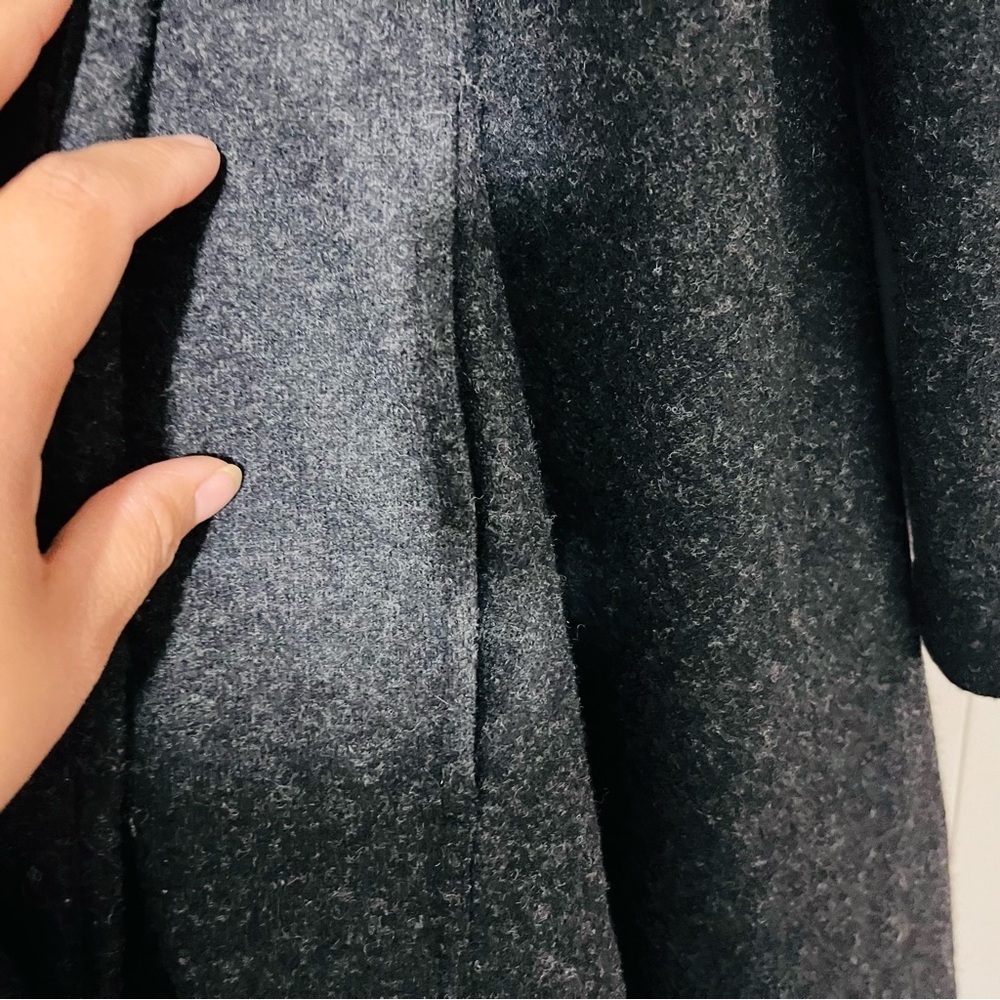 Eileen Fisher Coat Women’s Wool Blend Open Front Black Size M - Picture 3 of 9
